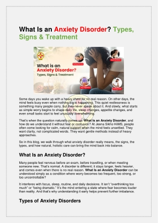 What Is an Anxiety Disorder  Types, Signs & Treatment