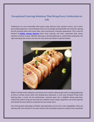Exceptional Catering Solutions That Bring Every Celebration to Life