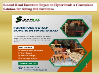 Second Hand Furniture Buyers in Hyderabad A Convenient Solution for Selling Old Furniture
