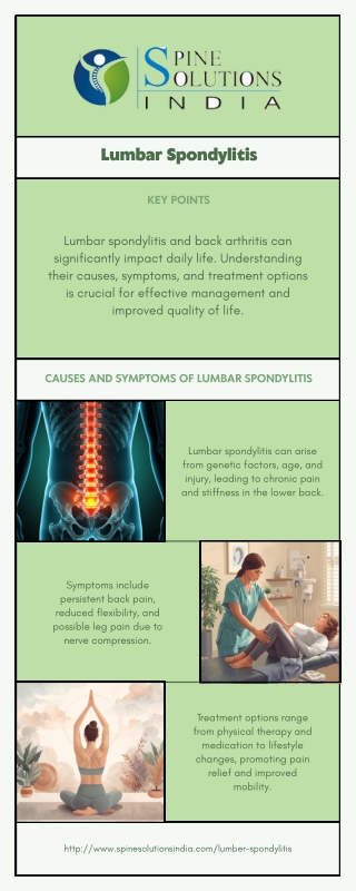 Lumbar Spondylitis & Back Arthritis Treatment in India