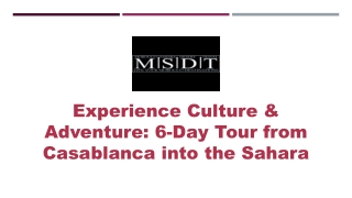 6-Day Tour from Casablanca into the Sahara