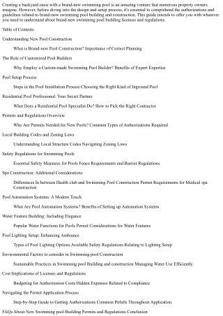 Everything You Need to Know About New Pool Building Permits and Regulations