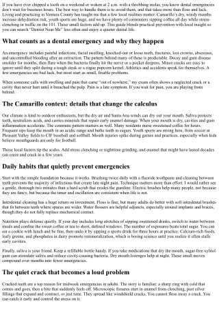 Dentist Near Me: Camarillo Guide to Avoiding Dental Emergencies