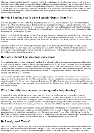 Dentist Near Me: Camarillo Dental FAQs Answered