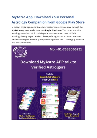 Download MyAstro App Instant Talk to Astrologer -Google Play Store
