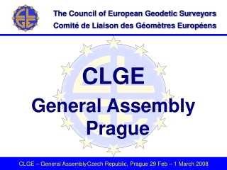 CLGE General Assembly Prague