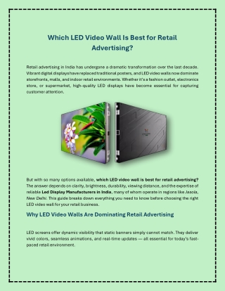 Which LED Video Wall Is Best for Retail Advertising