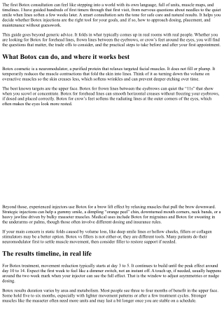 Your First Botox Consultation: Questions to Ask and Prep Tips