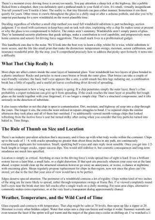 Do You Need Windshield Replacement After a Small Chip?