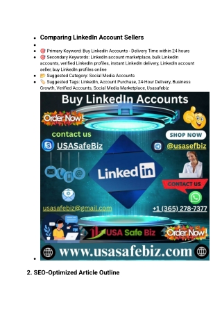 5Comparing LinkedIn Account Sellers