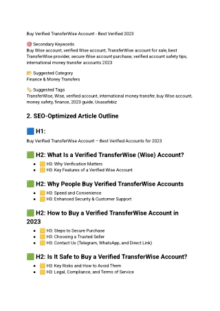 8Buy Verified TransferWise Account - Best Verified 2023