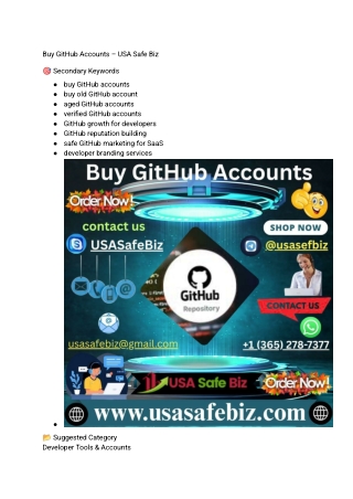 9Buy GitHub Accounts – USA Safe Biz