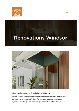 Renovations Windsor
