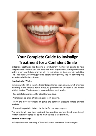 Your Complete Guide to Invisalign Treatment for a Confident Smile