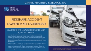Rideshare Accident Lawyer Fort Lauderdale – Ginnis, Krathen, & Zelnick, P.A. (Nov 25)