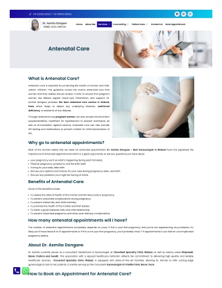 Expert Antenatal Care for Healthy Motherhood in Baner