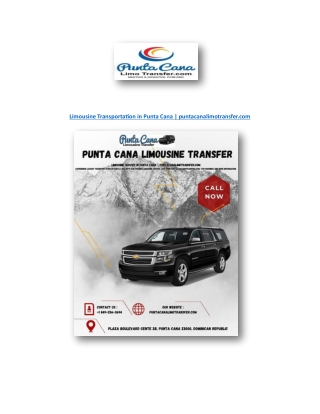 Limousine Transportation in Punta Cana | puntacanalimotransfer.com