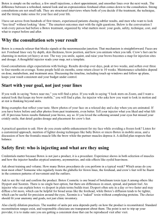 Smart Botox Consultation Questions to Ask Your Injector