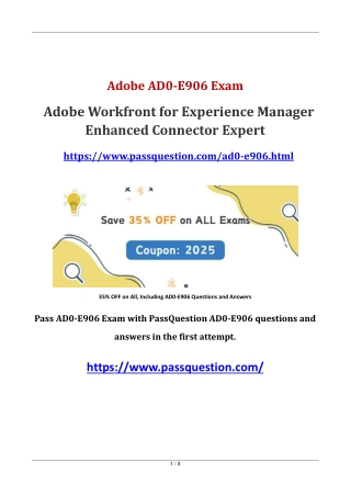 Adobe Workfront AD0-E906 PDF Questions