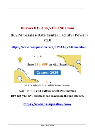 H19-134_V1.0-ENU HCSP-Presales-Data Center Facility (Power) V1.0 PDF Questions
