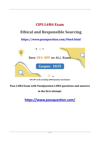 L4M4 Ethical and Responsible Sourcing PDF Questions