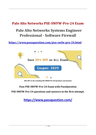 Palo Alto Networks PSE-SWFW-Pro-24 PDF Questions