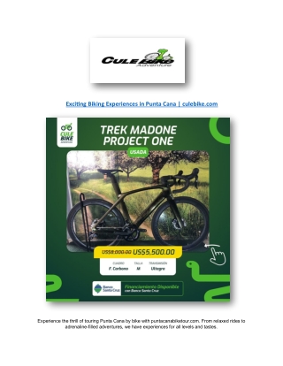 Exciting Biking Experiences in Punta Cana | culebike.com