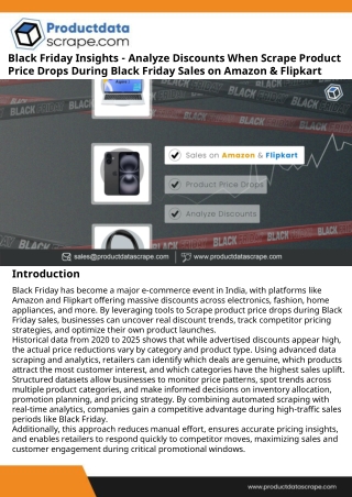 Scrape Product Price Drops During Black Friday Sales on Amazon & Flipkart