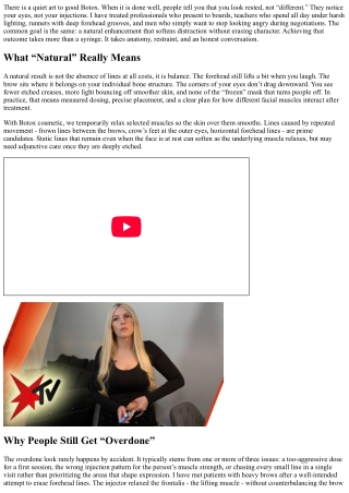 Botox for a Natural Enhancement: Avoiding the Overdone Look