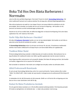 Barberare i Norrmalm