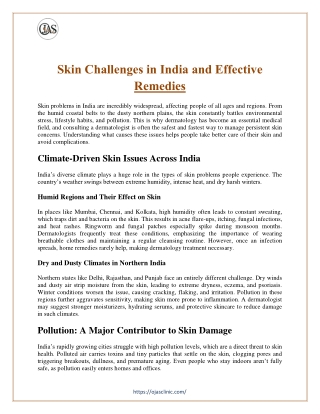 Skin Challenges in India and Effective Remedies