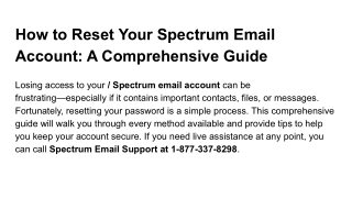 How to Reset Your Spectrum Email Account: A Comprehensive Guide