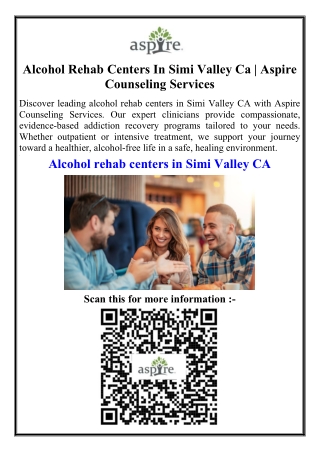 Alcohol Rehab Centers In Simi Valley Ca Aspire Counseling Services