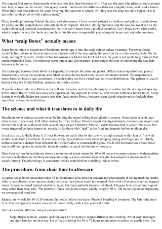 Scalp Botox: Can It Help Sweating and Blowout Longevity?