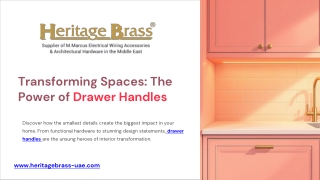 Transforming Spaces The Power of Drawer Handles