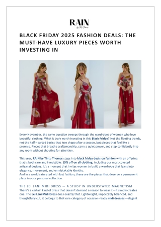 Black Friday 2025 Fashion Deals: The Must-Have Luxury Pieces Worth Investing In