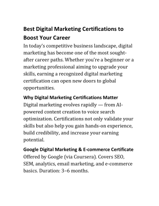 SEO CERTIFICATES