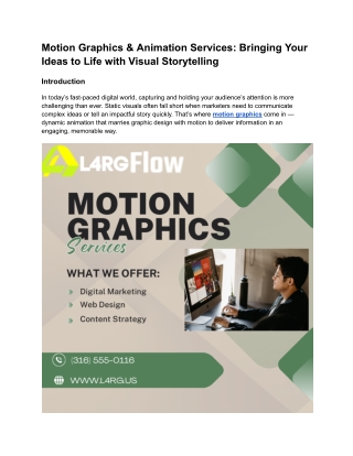 Creative Motion Graphics Solutions for Modern Brands