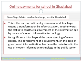 some information of online payment for school in Ghaziabad