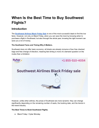 Southwest Airlines Black Friday Sale – Complete Savings & Booking Guide