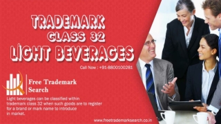 Trademark Class 32 | Light Beverages