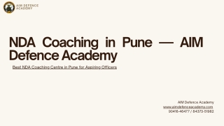 NDA Coaching in Pune — AIM Defence Academy