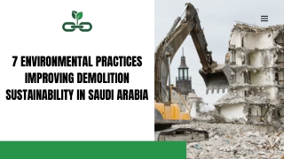 7 Environmental Practices Improving Demolition Sustainability in Saudi Arabia