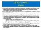 J.E 34 : Syntax 5