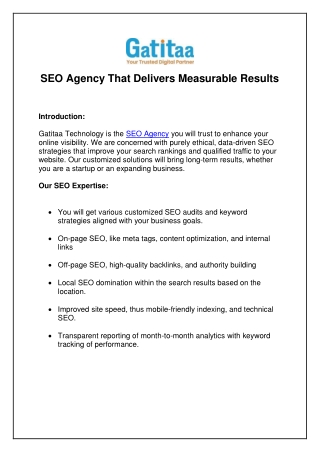 SEO Agency - Gatitaa