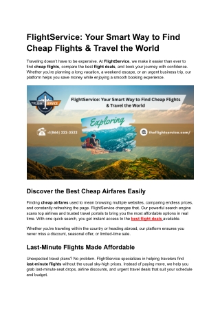 FlightService_ Your Smart Way to Find Cheap Flights & Travel the World