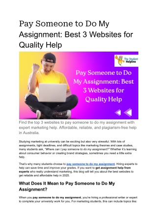 Pay Someone to Do My Assignment_ Best 3 Websites for Quality Help