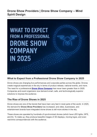 Drone Show Providers Drone Show Company  Mind Spirit Design