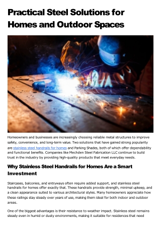 Practical Steel Solutions for Homes and Outdoor Spaces
