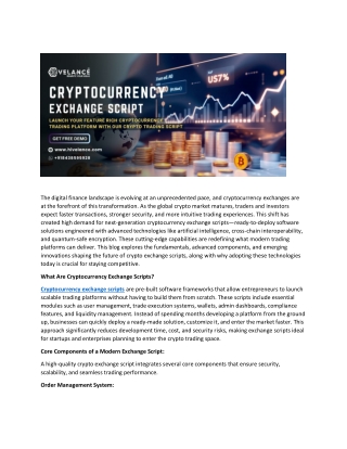 Cross Chain Crypto Exchange Script – Proven Scripts for High-Perform Exchange